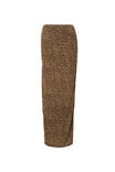 Soft Ruched Split Maxi Skirt, NINA LEOPARD BROWN - alternate image 6