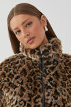 Brooke Cropped Faux Fur Jacket, LEOPARD - alternate image 5