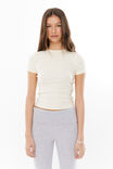 Cotton Fitted Tee, LEMON PUFF - alternate image 1