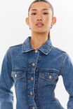 Maddi Fitted Denim Jacket, WINTER BLUE - alternate image 4