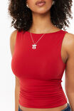 Super Smooth Ruched Tank, ROGUE RED - alternate image 4