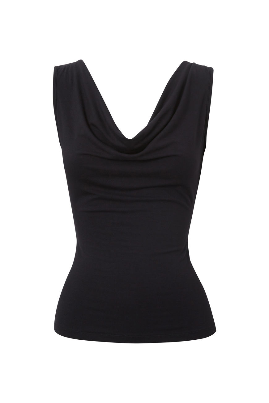 Black cowl neck tank online
