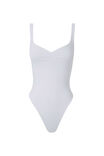 Luxe Scoop Neck Ruched Bodysuit, WHITE - alternate image 6