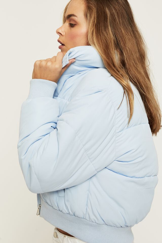Recycled Cropped Puffer, BALMY BLUE
