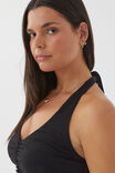 Rami Ruched Halter Top, BLACK - alternate image 4