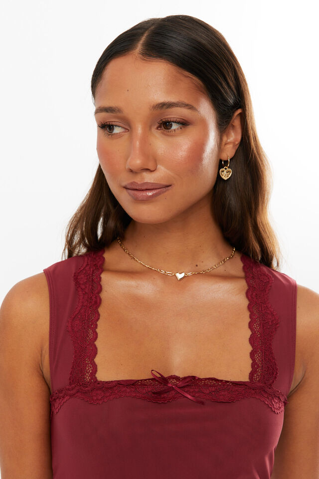 Rosie Mesh Top, RED VELVET