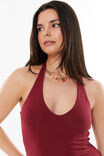 Soft Halter Maxi Dress, DEEP CHERRY - alternate image 4