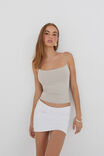 Luxe Hipster Mini Skirt, WHITE - alternate image 1