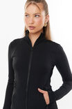 Tammy Active Zip Through Jacket, BLACK - alternate image 4