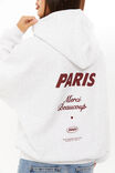 Ella Oversized Fleece Hoodie, SNOW MARLE/MERCI - alternate image 4