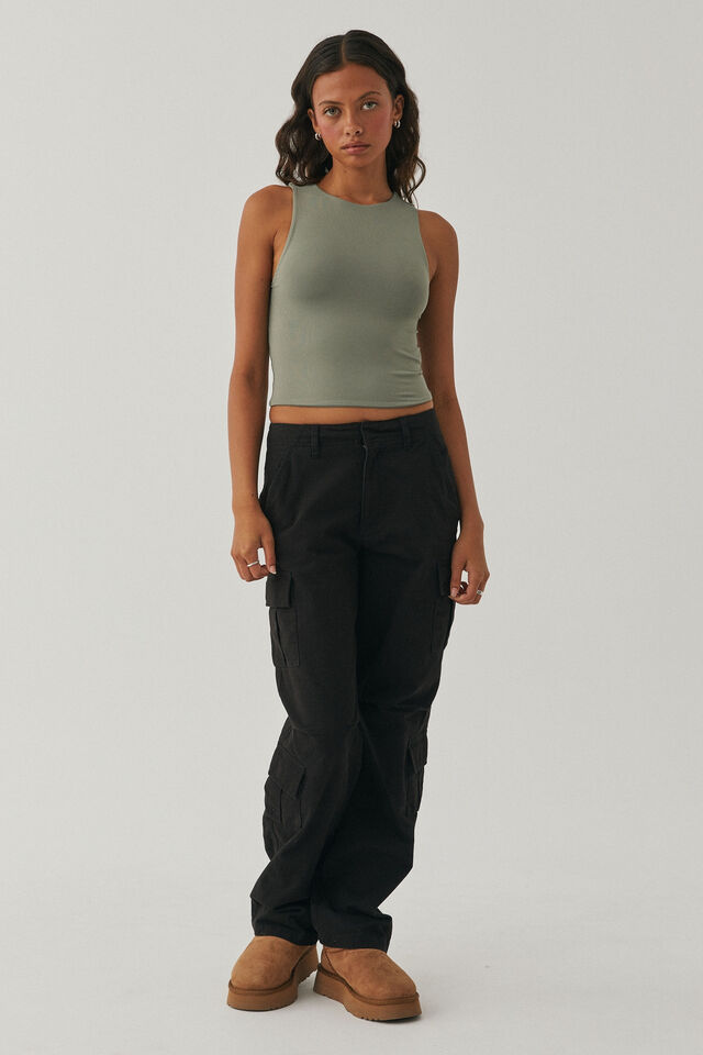 Luxe Cropped Tank, DESERT SAGE