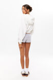 Jolie Cropped Zip Through Hoodie, CLOUD WHITE - alternate image 3