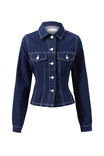 Maddi Fitted Denim Jacket, INDIGO - alternate image 6