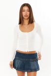 Ashley Pleated Denim Mini Skirt, GEORGIA BLUE - alternate image 2