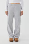 Relaxed Wide Leg Track Pant, SILVER GREY MARLE - alternate image 2