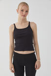 Paris Scoop Neck Tank, BLACK - alternate image 1