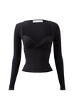 Soft Jolene Long Sleeve Top, BLACK - alternate image 6