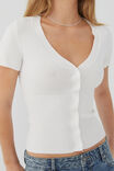 Stella Short Sleeve Knit, MERINGUE WHITE - alternate image 4