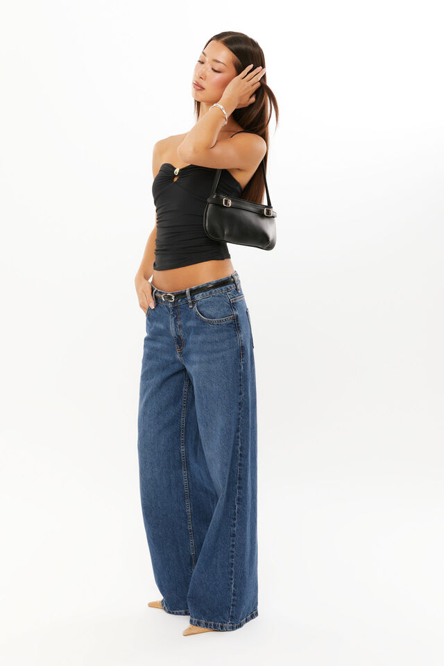Super Smooth Wilma Tube Top, BLACK