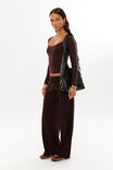 Vivian V Neck Long Sleeve Top, CHOC CHERRY - alternate image 5