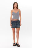 Khloe V Neck Halter Top, NAVY STRIPE - alternate image 2
