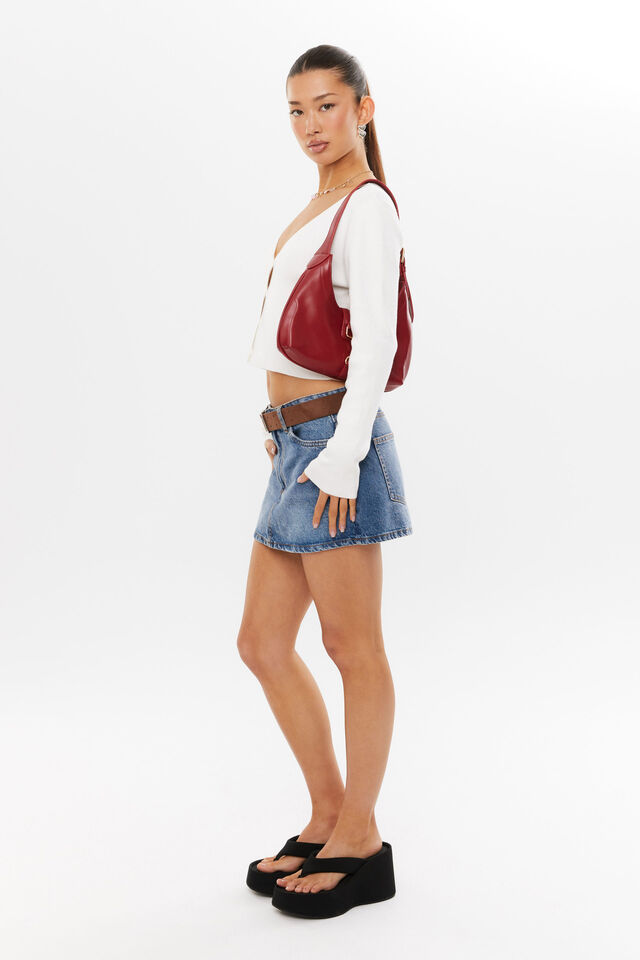 Valentina V Neck Knit Cardi, MERINGUE WHITE