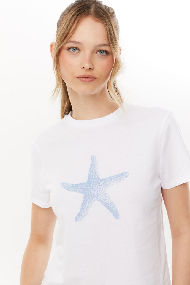 Starfish Everyday Graphic Tee, WHITE/STARFISH