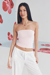 Soft Longline Tube Top, SHERBERT PINK - alternate image 1