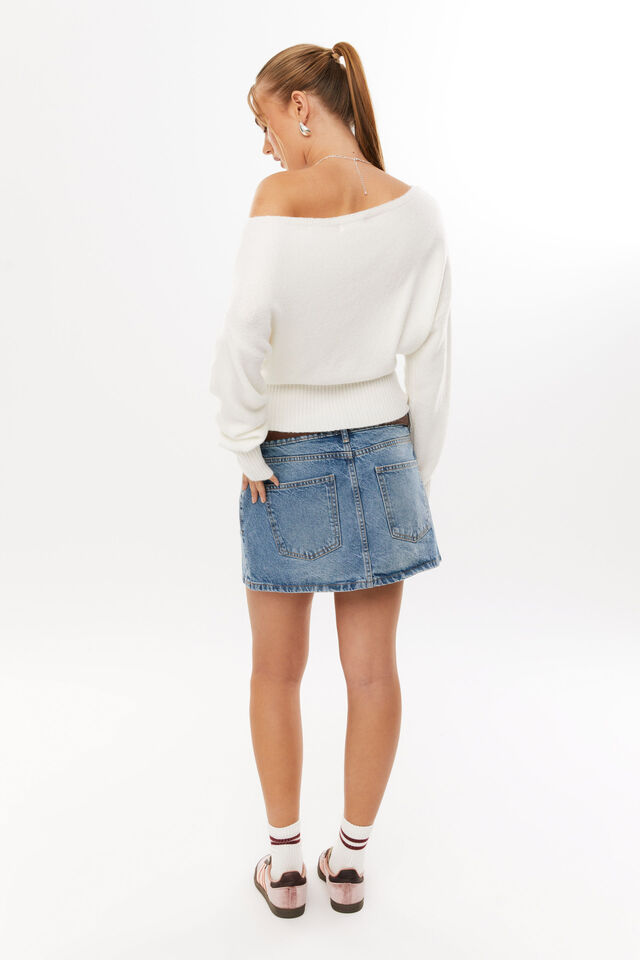 Maya Denim Mini Skirt, ARCTIC BLUE