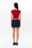 Penny Cropped Tee, LIPSTICK RED - alternate image 3