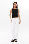 Super Smooth Ruched Tank, BLACK - alternate image 2