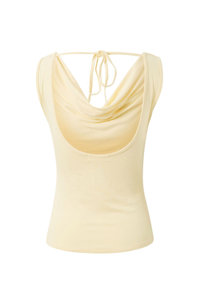 Capri Cowl Neck Top, BANANA YELLOW