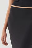 Luxe Hipster Midi Skirt, BLACK - alternate image 5