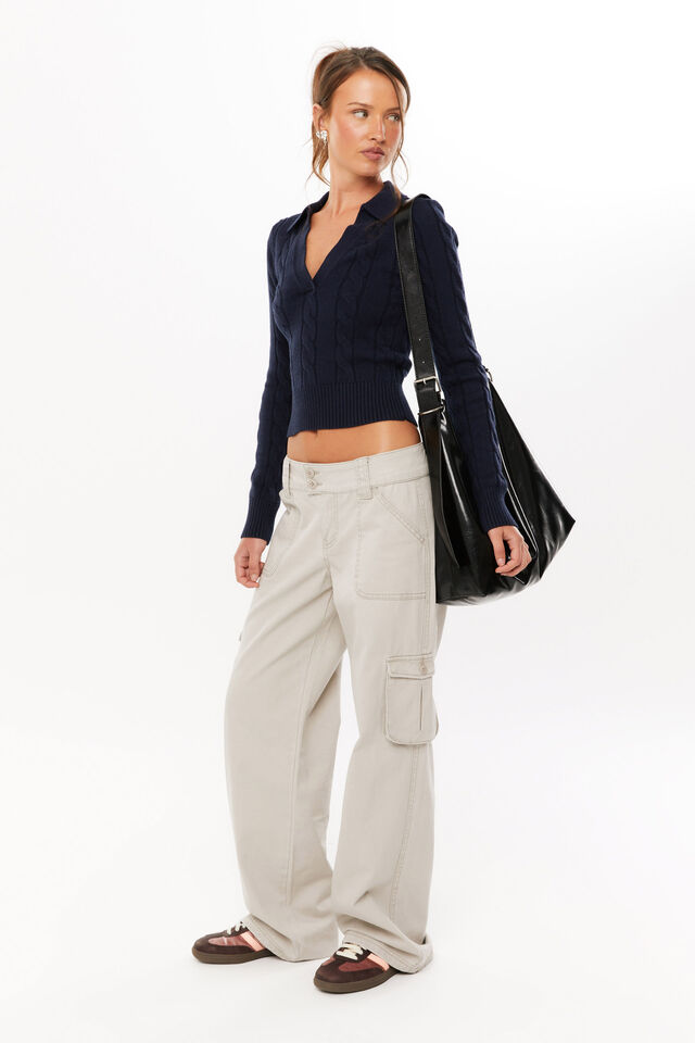 Gia Cargo Pant, MISTY STONE