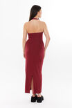 Soft Halter Maxi Dress, DEEP CHERRY - alternate image 3