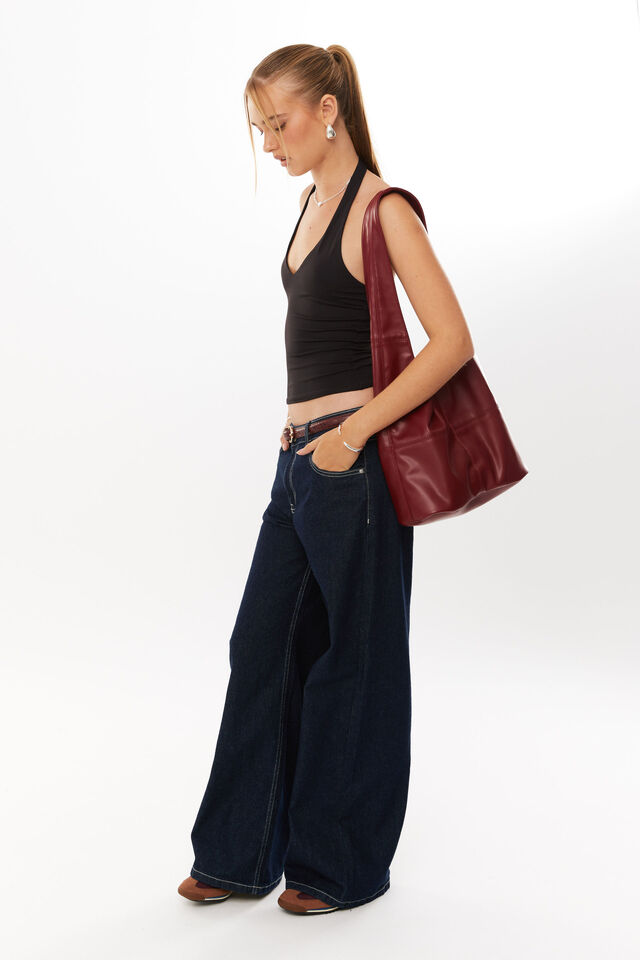 Luxe Halter Top, BLACK