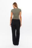 Luxe Longline Tee, OLIVE GREEN - alternate image 3