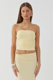 Luxe Ruched Bandeau, GOLDEN BUTTER - alternate image 1