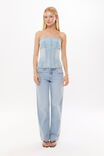 Delilah Denim Corset, BARCELONA BLUE - alternate image 2