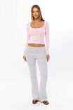 Elise Button Through Long Sleeve Top, ROSETTE PINK - alternate image 2