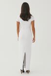 Luxe Short Sleeve Maxi Dress, WHITE - alternate image 3