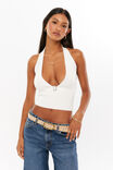 Molly Knit Halter Top, SUMMER WHITE - alternate image 1