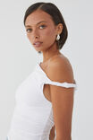 Luxe Bree Ruched Twist Top, WHITE - alternate image 4
