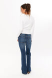 Shelby Zip Through Crew Neck Jumper, WINTER WHITE - alternate image 3