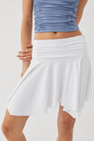 Luxe Hanky Hem Mini Skirt, WHITE - alternate image 2
