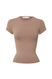 Luxe Longline Tee, TOFFEE TAUPE - alternate image 7