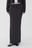 Soft Twist Maxi Skirt, BLACK - alternate image 2