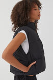 Recycled Puffer Vest, BLACK - alternate image 2