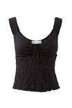 Sadie Tie Front Top, BLACK - alternate image 6