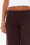 Fold Back Wide Leg Pant, DEEP CHOC - alternate image 4